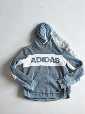 ADIDAS Women’s Blue Hoodie Sweatshirt Size XS